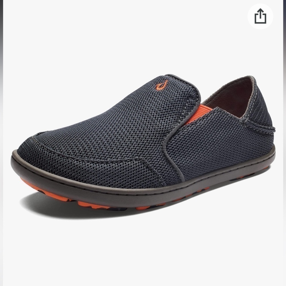 OLUKAI Nohea Slip-On Sneakers, Lightweight Dark Shadow/ Blaze EU 36